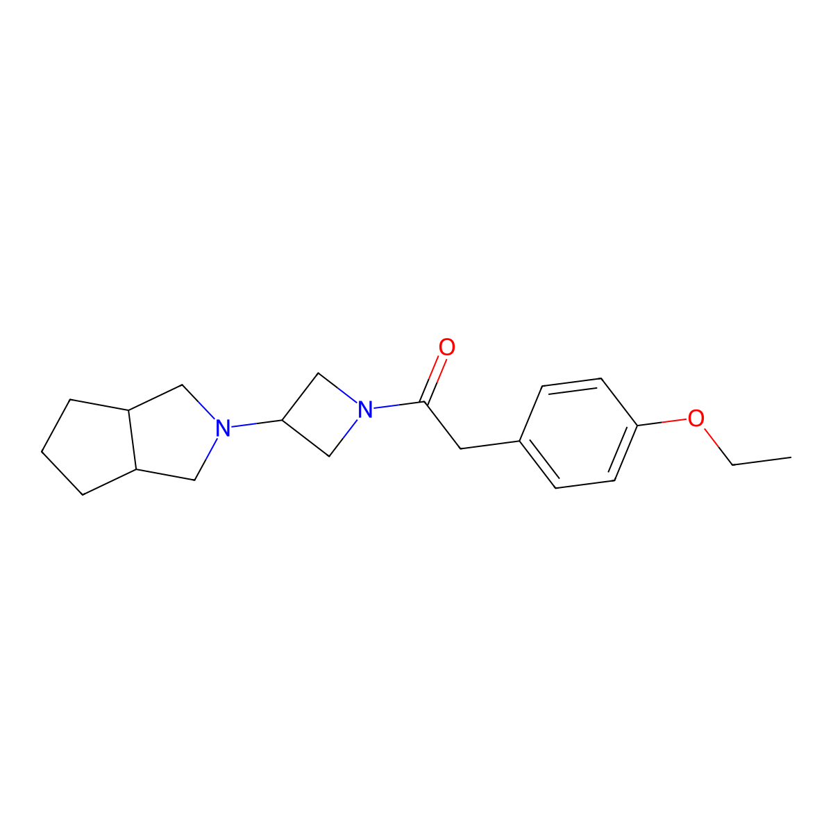 2-(4-Ethoxyphenyl)-1-(3-{octahydrocyclopenta[c]pyrrol-2-yl}azetidin-1-yl)ethan-1-one molecular structure, CAS 2415540-11-1
