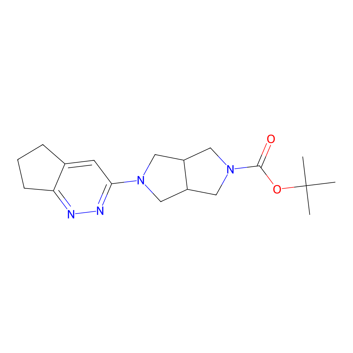 tert-butyl 5-{5H,6H,7H-cyclopenta[c]pyridazin-3-yl}-octahydropyrrolo[3,4-c]pyrrole-2-carboxylate molecular structure, CAS 2415540-30-4