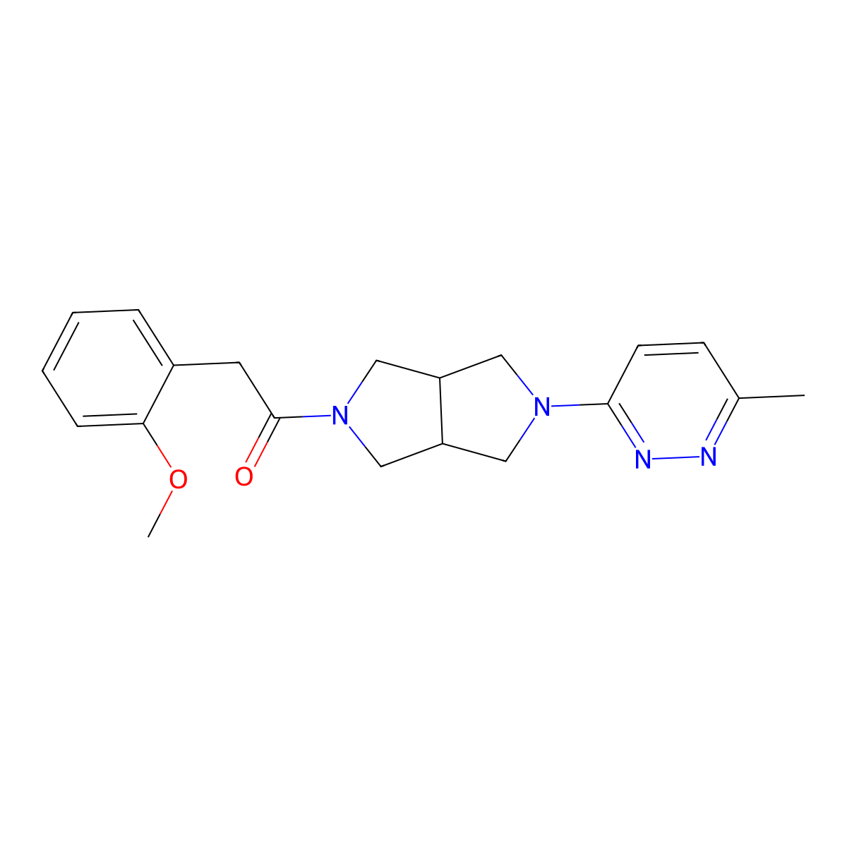 2-(2-Methoxyphenyl)-1-[5-(6-methylpyridazin-3-yl)-octahydropyrrolo[3,4-c]pyrrol-2-yl]ethan-1-one molecular structure, CAS 2415540-34-8