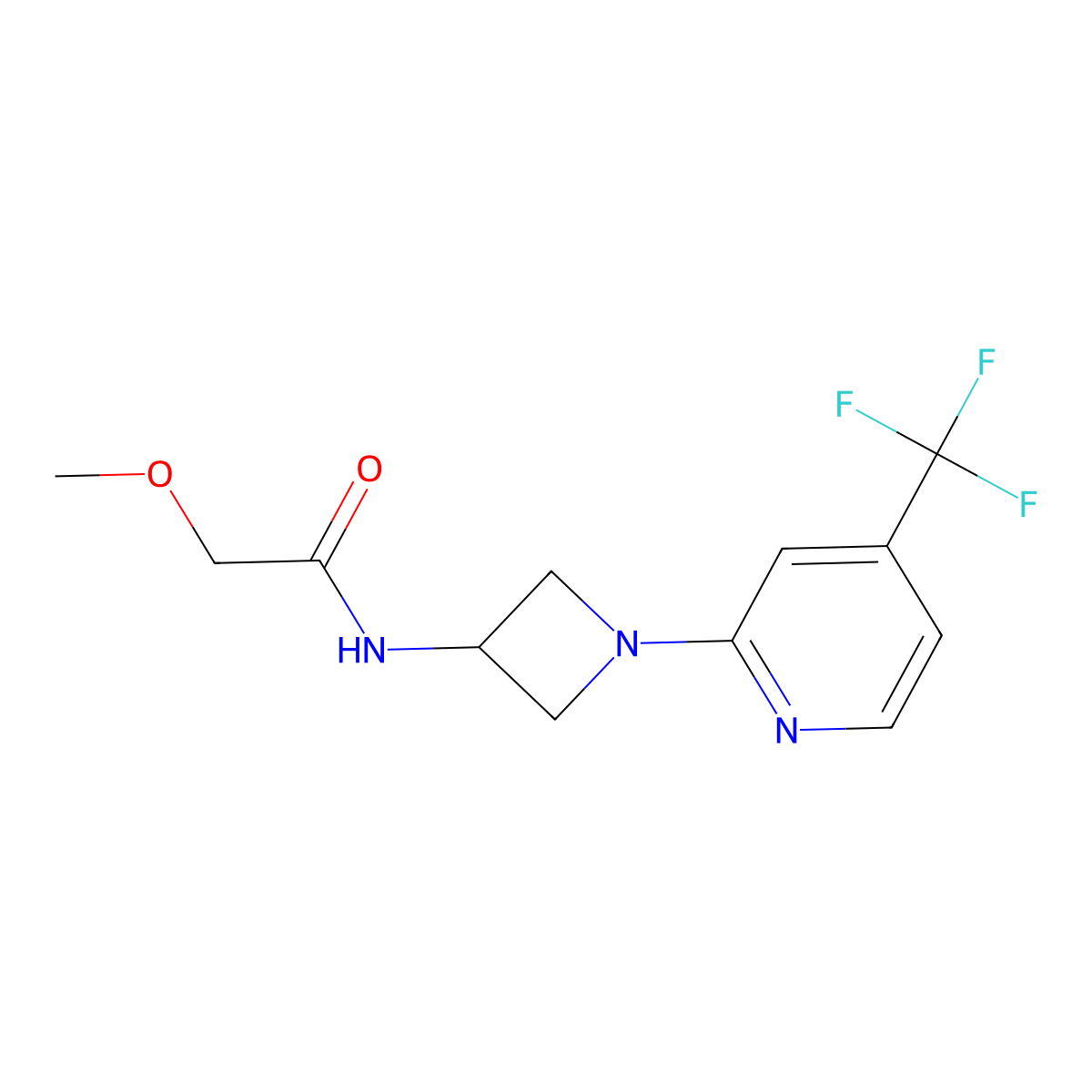 2-methoxy-N-{1-[4-(trifluoromethyl)pyridin-2-yl]azetidin-3-yl}acetamide molecular structure, CAS 2415540-47-3