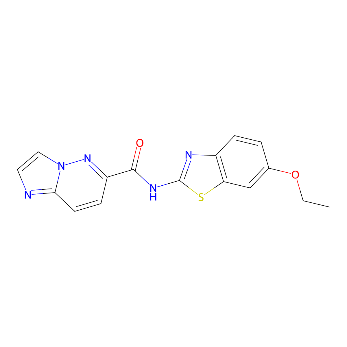 N-(6-ethoxy-1,3-benzothiazol-2-yl)imidazo[1,2-b]pyridazine-6-carboxamide molecular structure, CAS 2415540-79-1