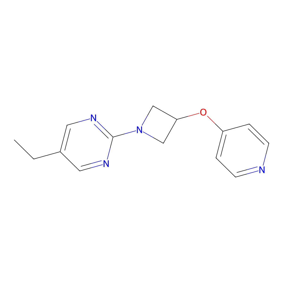 5-Ethyl-2-[3-(pyridin-4-yloxy)azetidin-1-yl]pyrimidine molecular structure, CAS 2415541-19-2