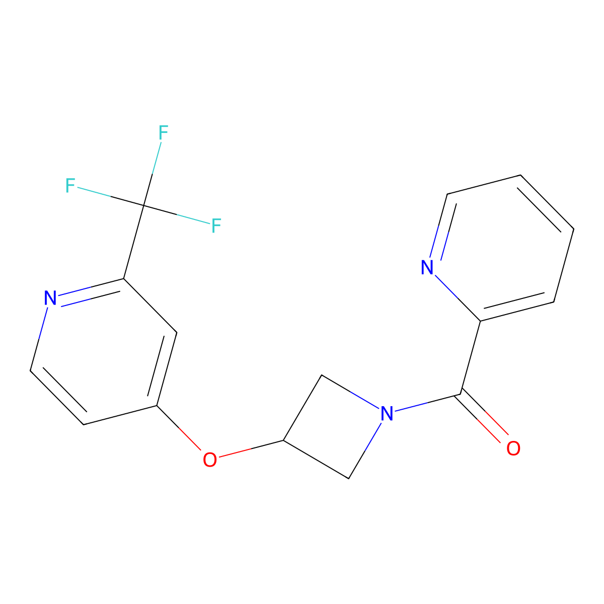 4-{[1-(Pyridine-2-carbonyl)azetidin-3-yl]oxy}-2-(trifluoromethyl)pyridine molecular structure, CAS 2415541-30-7