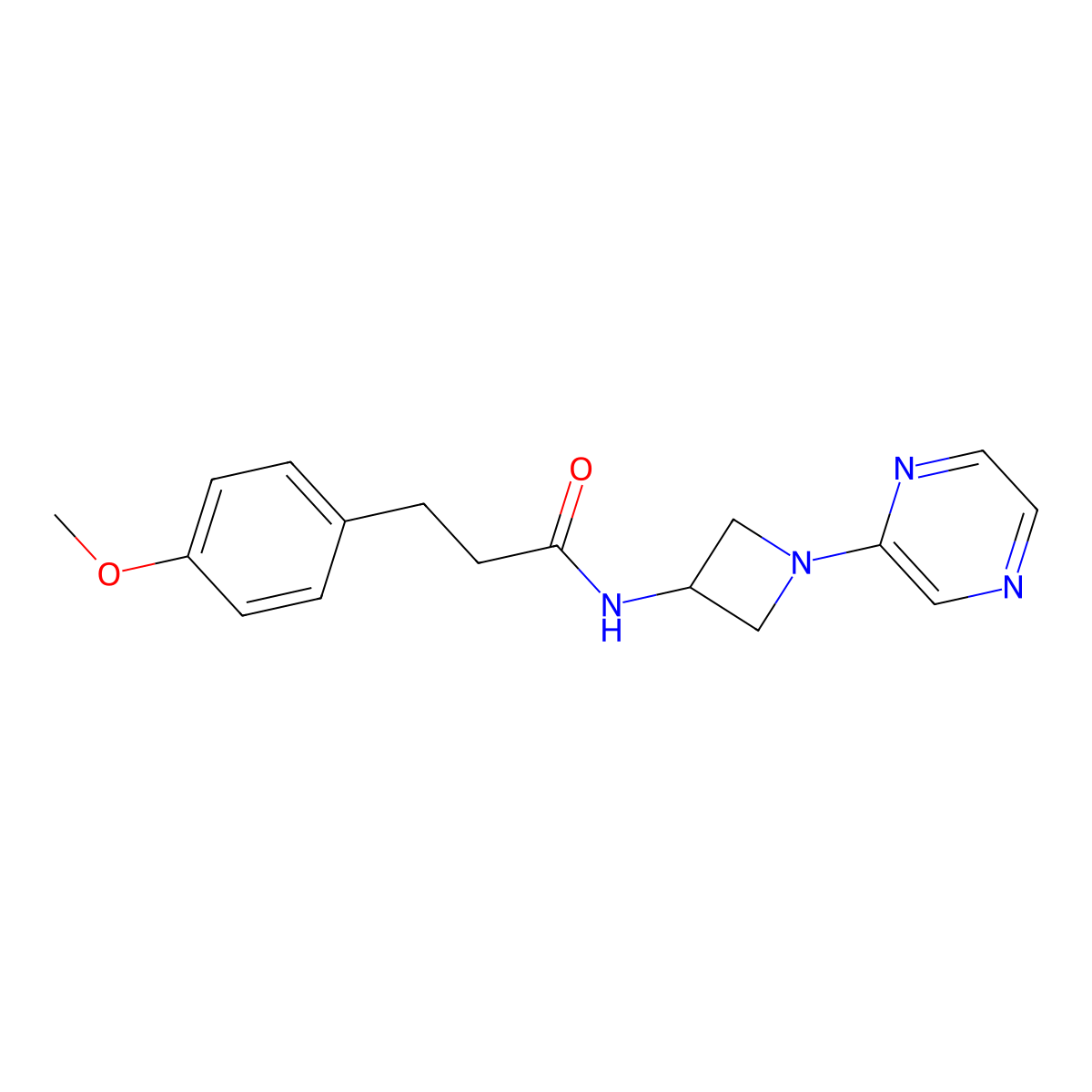 3-(4-methoxyphenyl)-N-[1-(pyrazin-2-yl)azetidin-3-yl]propanamide molecular structure, CAS 2415541-50-1