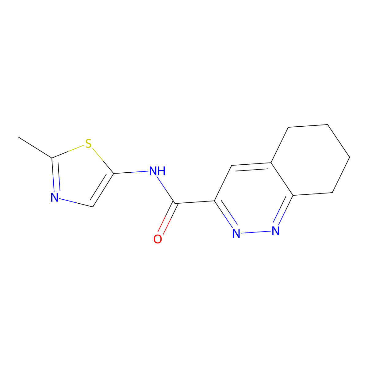 N-(2-Methyl-1,3-thiazol-5-yl)-5,6,7,8-tetrahydrocinnoline-3-carboxamide molecular structure, CAS 2415541-57-8