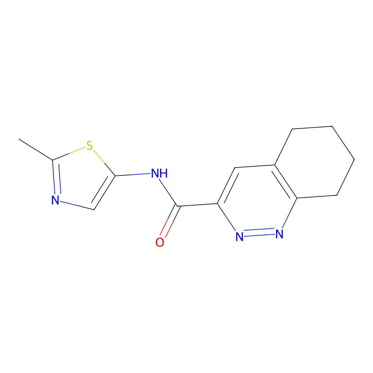 N-(2-Methyl-1,3-thiazol-5-yl)-5,6,7,8-tetrahydrocinnoline-3-carboxamide molecular structure, CAS 2415541-57-8