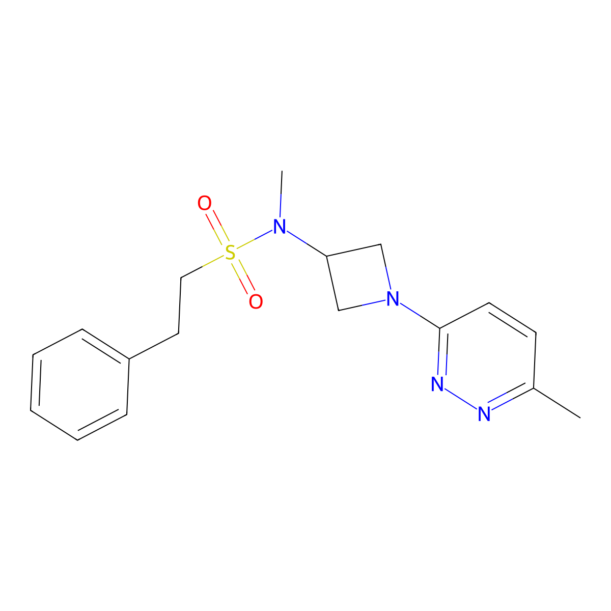 N-methyl-N-[1-(6-methylpyridazin-3-yl)azetidin-3-yl]-2-phenylethane-1-sulfonamide molecular structure, CAS 2415541-65-8
