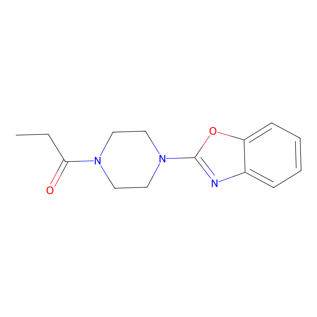 1-[4-(1,3-Benzoxazol-2-yl)piperazin-1-yl]propan-1-one molecular structure, CAS 2415541-96-5
