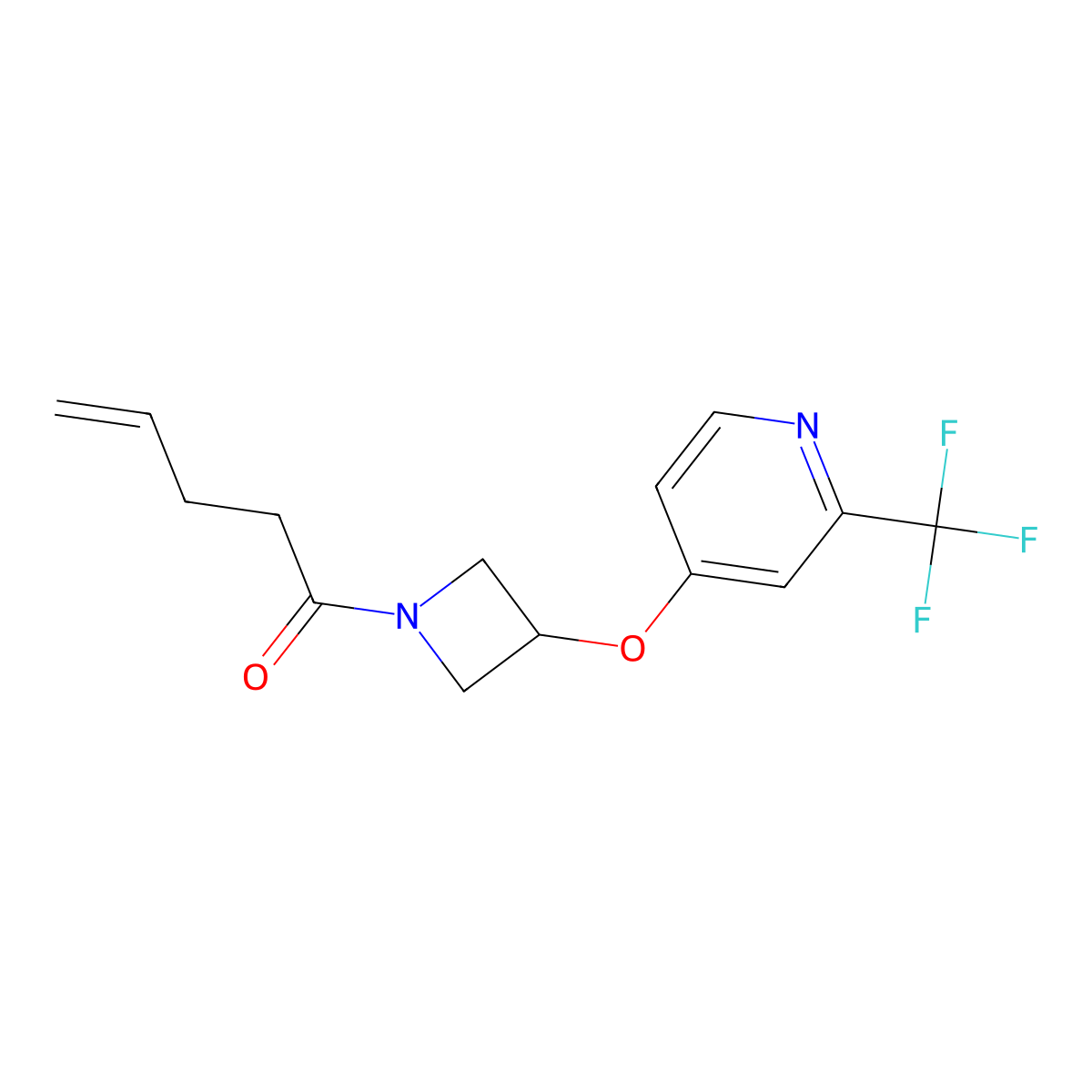 1-(3-{[2-(Trifluoromethyl)pyridin-4-yl]oxy}azetidin-1-yl)pent-4-en-1-one molecular structure, CAS 2415542-43-5