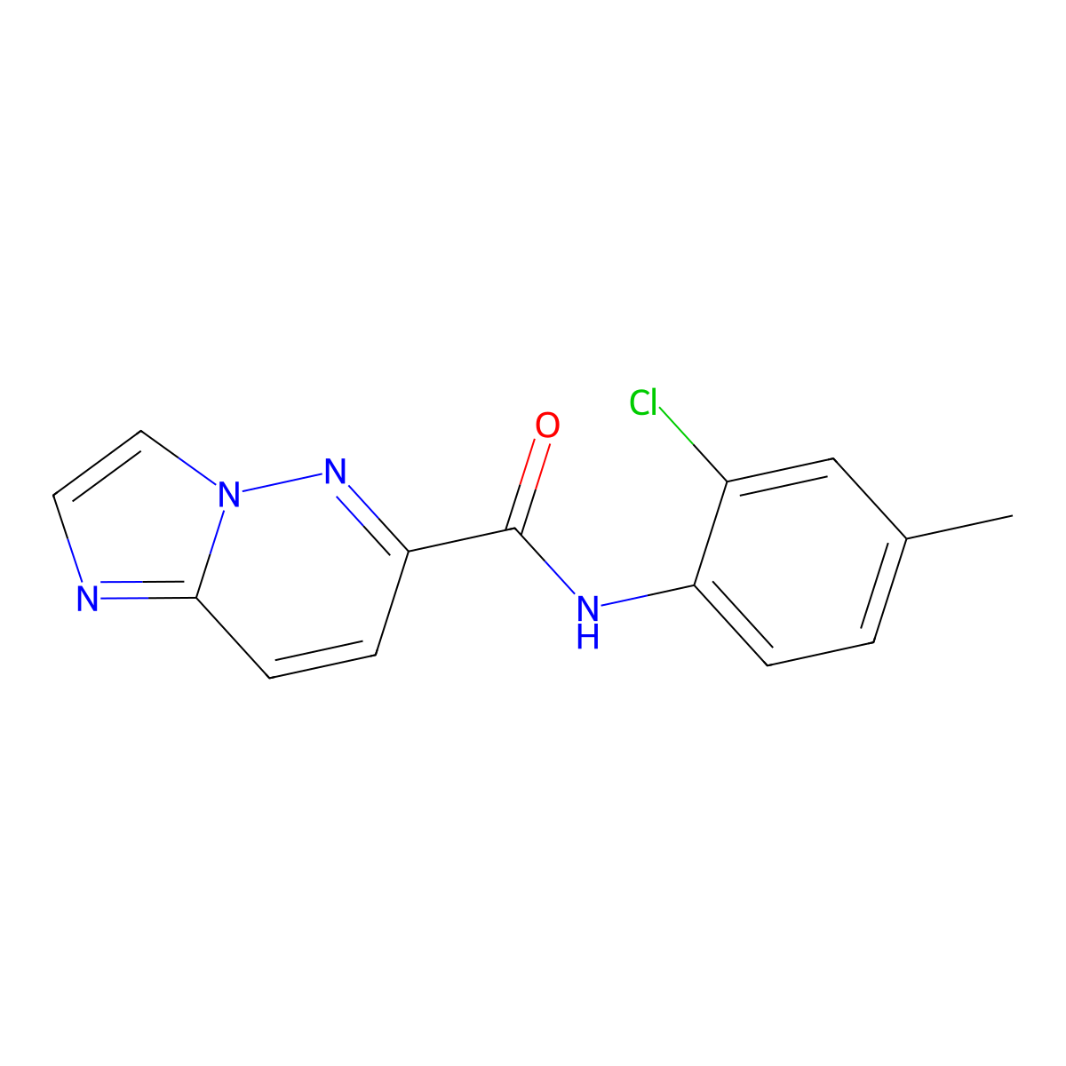 N-(2-chloro-4-methylphenyl)imidazo[1,2-b]pyridazine-6-carboxamide molecular structure, CAS 2415542-60-6