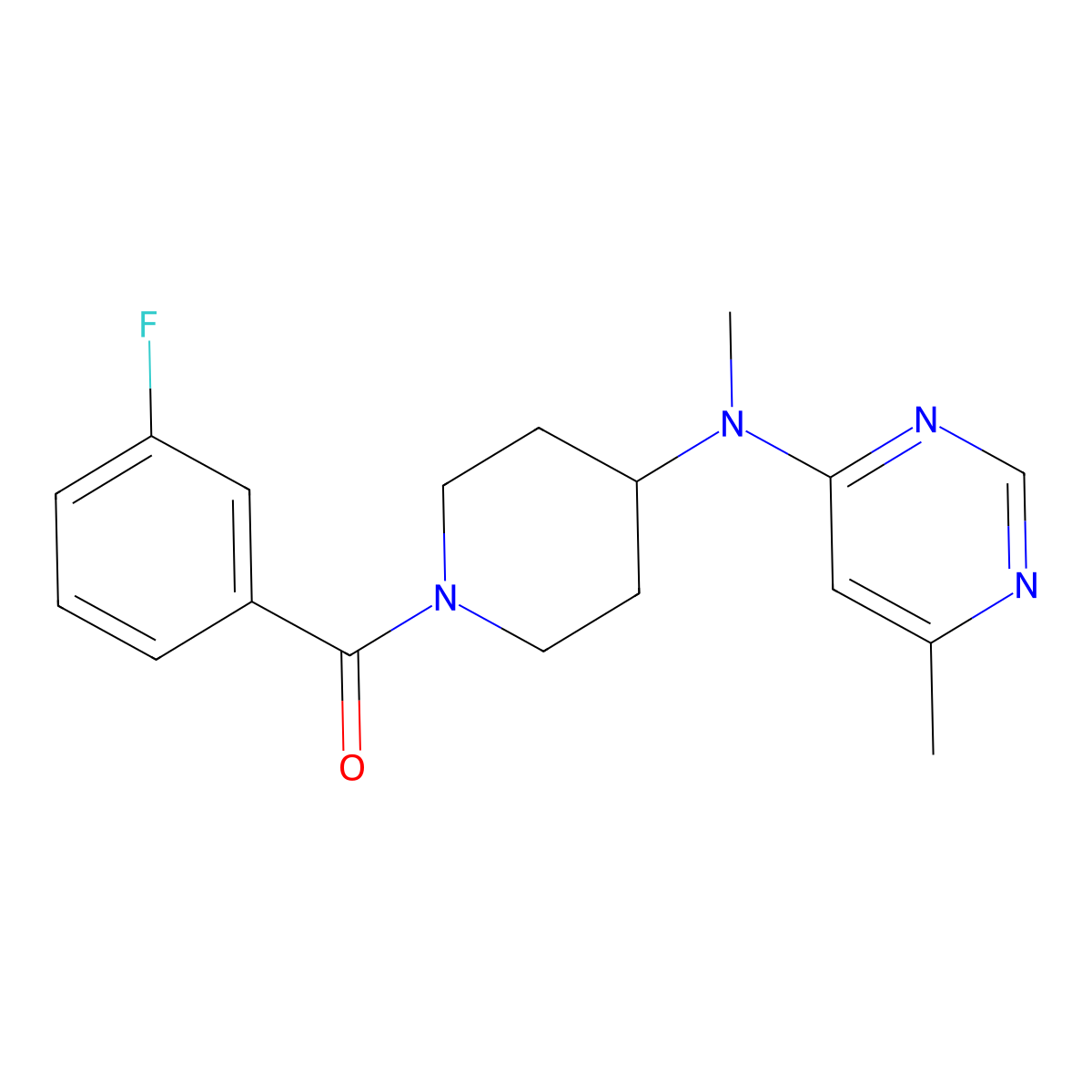 N-[1-(3-fluorobenzoyl)piperidin-4-yl]-N,6-dimethylpyrimidin-4-amine molecular structure, CAS 2415542-82-2
