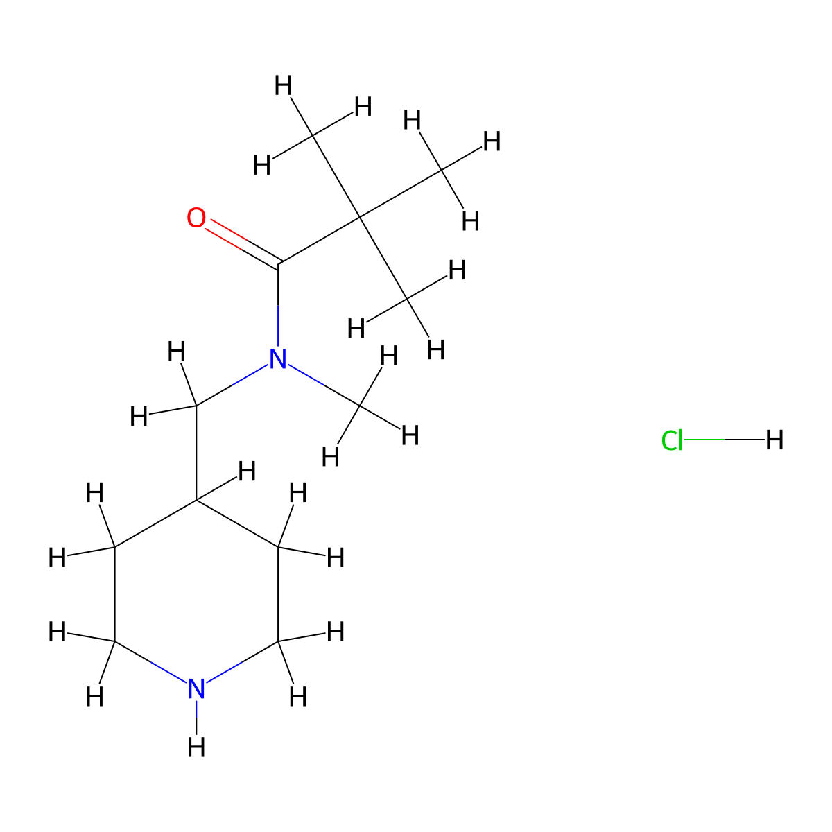 N,2,2-Trimethyl-N-(piperidin-4-ylmethyl)propanamide;hydrochloride molecular structure, CAS 2415543-32-5