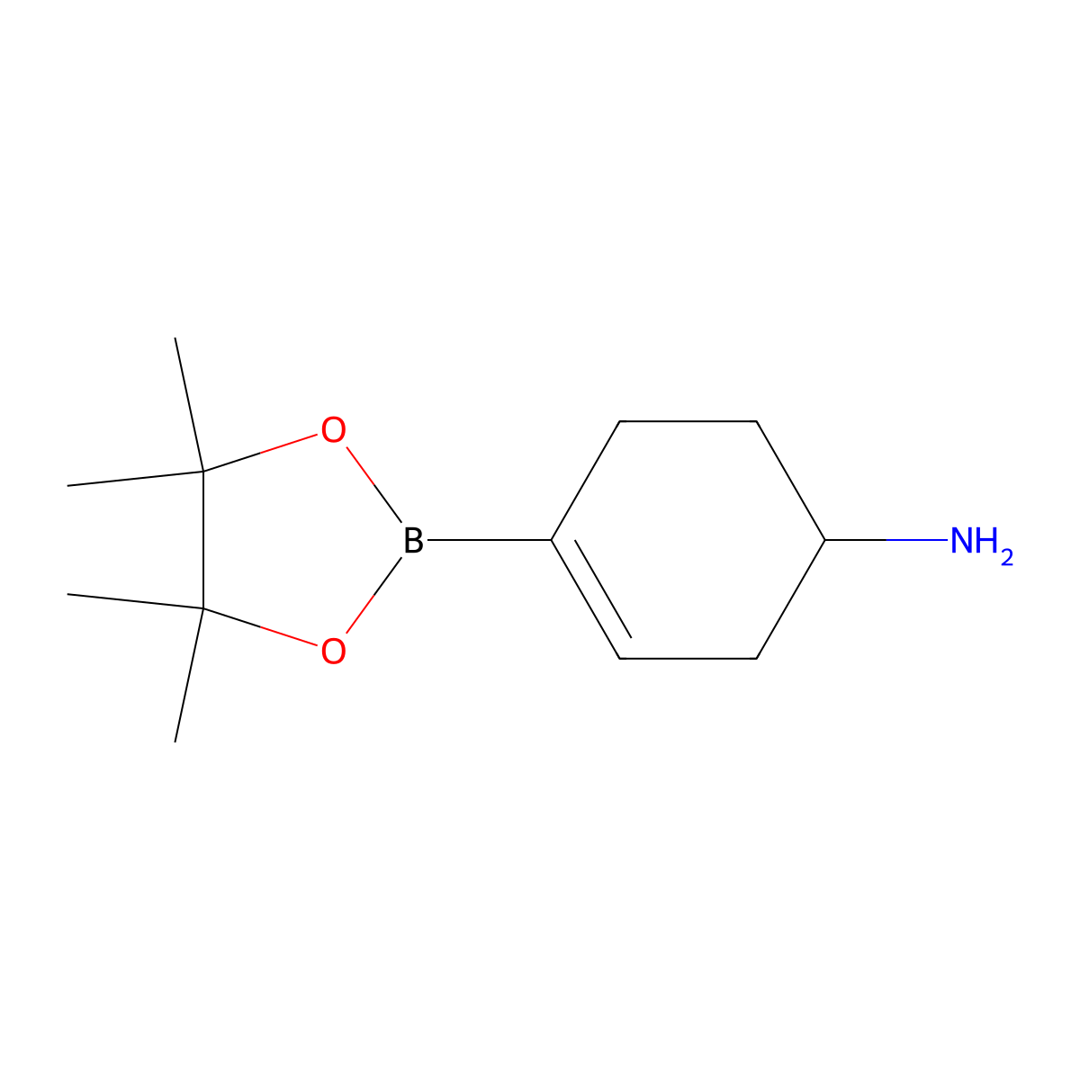 4-(Tetramethyl-1,3,2-dioxaborolan-2-yl)cyclohex-3-en-1-amine molecular structure, CAS 2415547-76-9