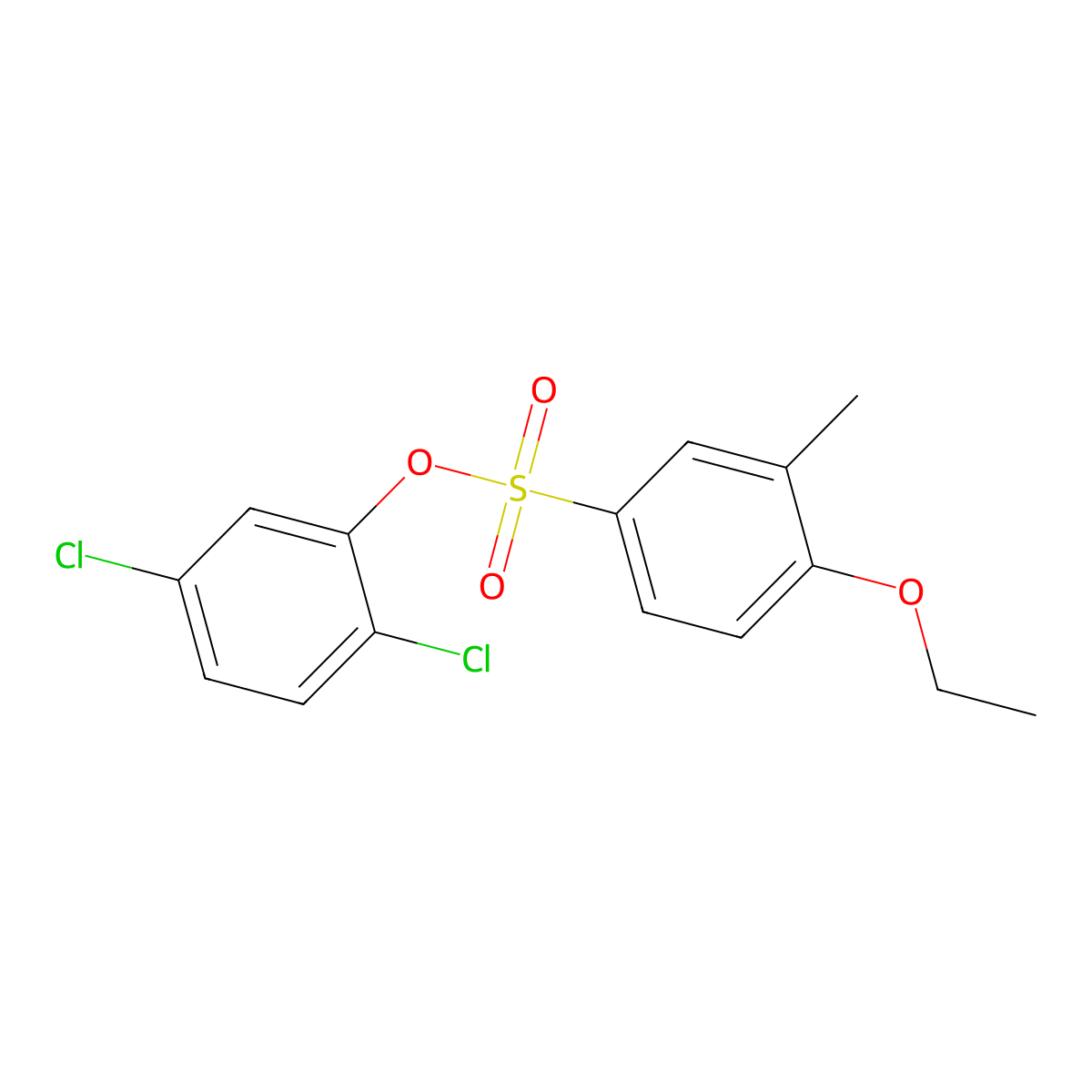 2,5-Dichlorophenyl 4-ethoxy-3-methylbenzene-1-sulfonate molecular structure, CAS 2415551-56-1