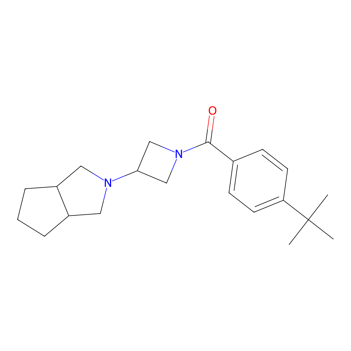 1-(4-Tert-butylbenzoyl)-3-{octahydrocyclopenta[c]pyrrol-2-yl}azetidine molecular structure, CAS 2415551-59-4
