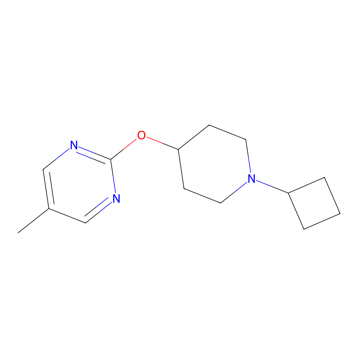 2-[(1-Cyclobutylpiperidin-4-yl)oxy]-5-methylpyrimidine molecular structure, CAS 2415551-67-4