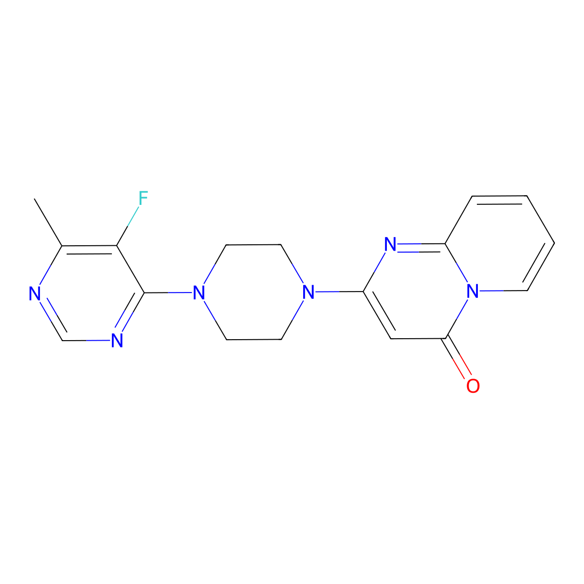 2-[4-(5-fluoro-6-methylpyrimidin-4-yl)piperazin-1-yl]-4H-pyrido[1,2-a]pyrimidin-4-one molecular structure, CAS 2415552-27-9