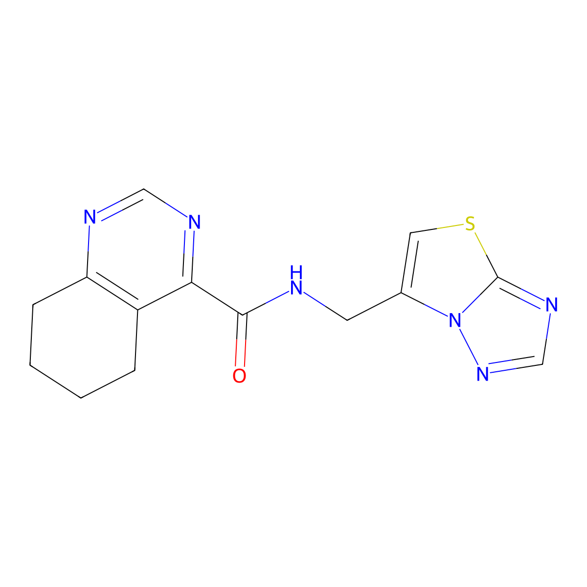 N-({[1,2,4]triazolo[3,2-b][1,3]thiazol-6-yl}methyl)-5,6,7,8-tetrahydroquinazoline-4-carboxamide molecular structure, CAS 2415552-55-3