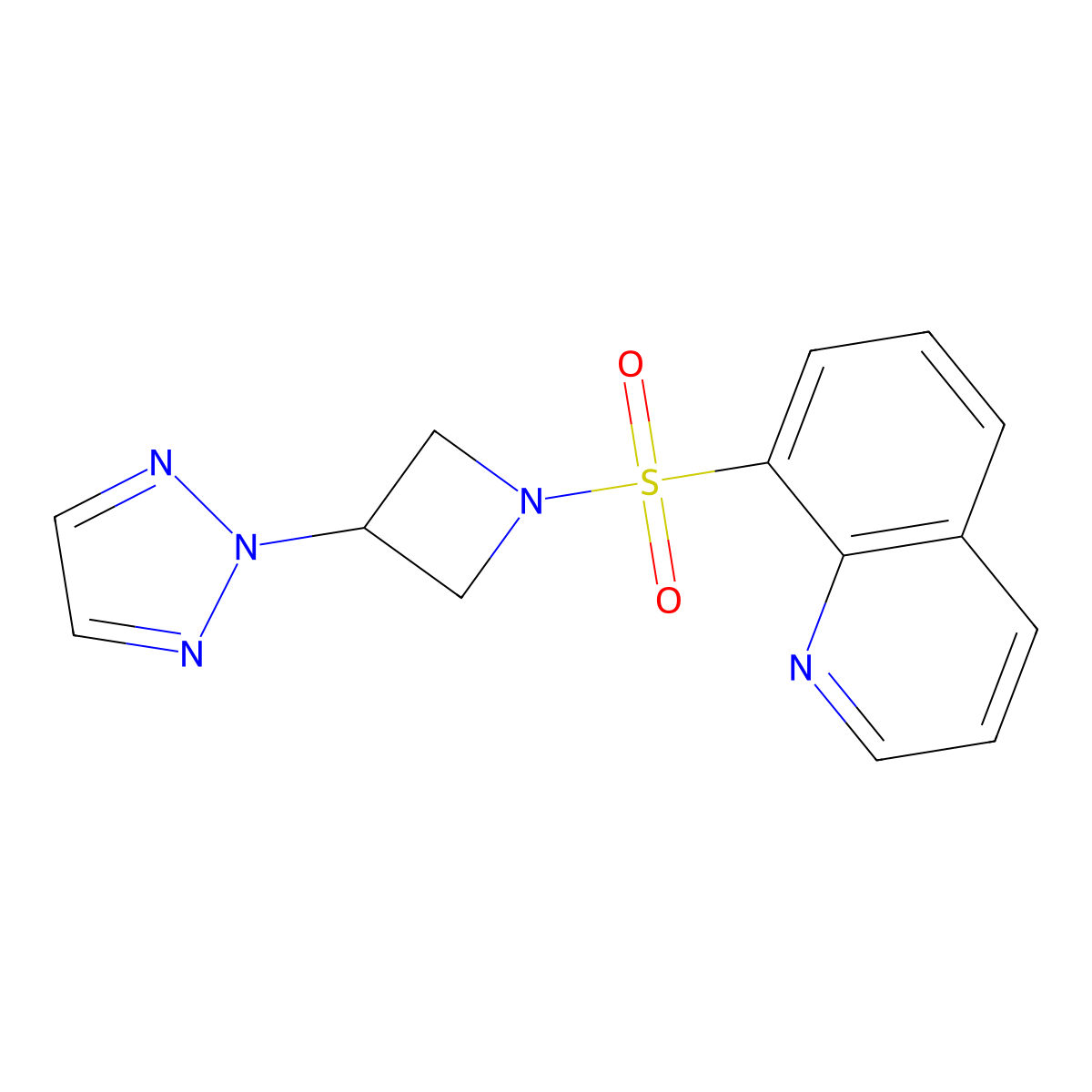 8-{[3-(2H-1,2,3-triazol-2-yl)azetidin-1-yl]sulfonyl}quinoline molecular structure, CAS 2415552-58-6