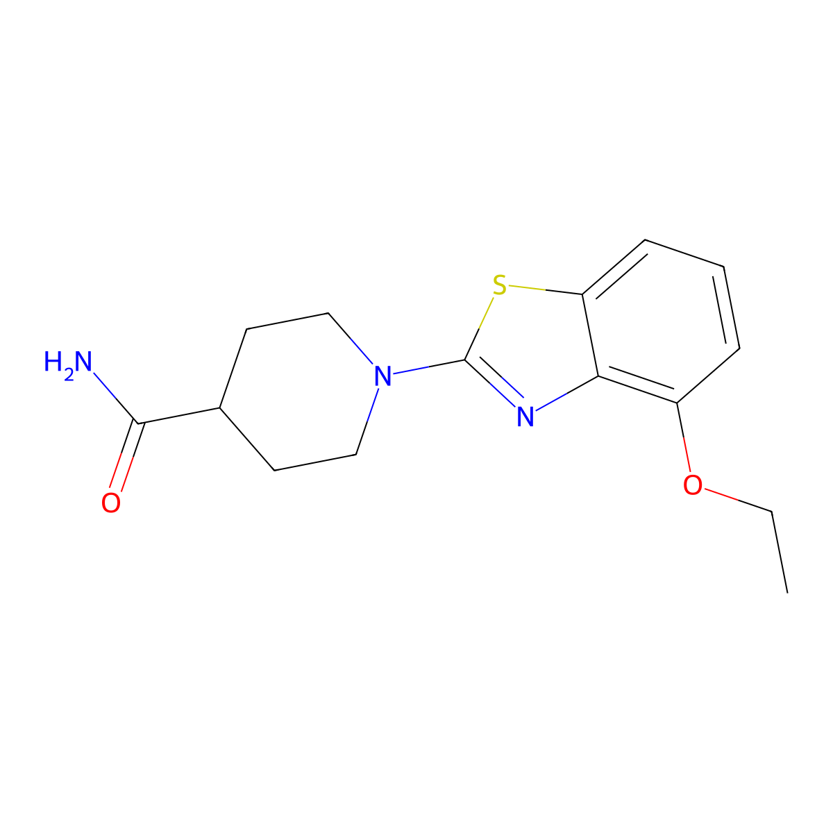 1-(4-Ethoxy-1,3-benzothiazol-2-yl)piperidine-4-carboxamide molecular structure, CAS 2415552-84-8