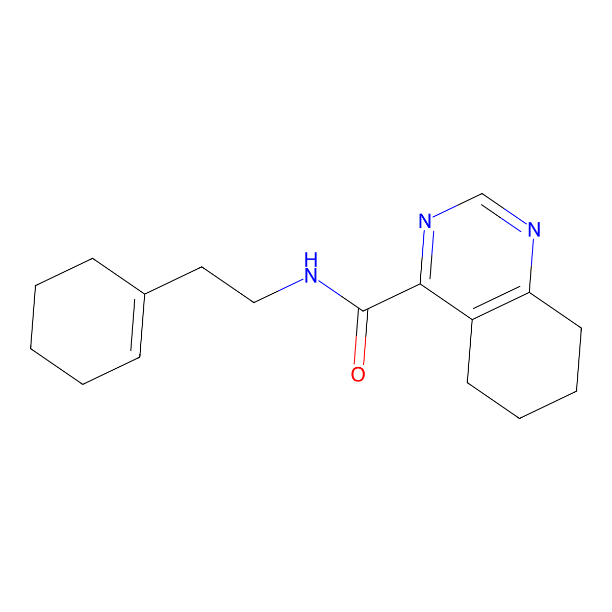 N-[2-(cyclohex-1-en-1-yl)ethyl]-5,6,7,8-tetrahydroquinazoline-4-carboxamide molecular structure, CAS 2415552-95-1