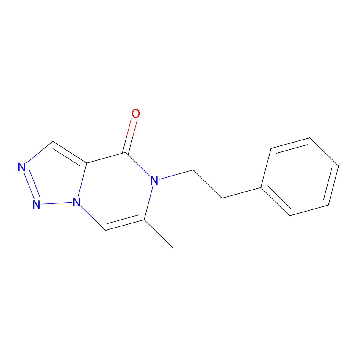 6-methyl-5-(2-phenylethyl)-4H,5H-[1,2,3]triazolo[1,5-a]pyrazin-4-one molecular structure, CAS 2415553-06-7