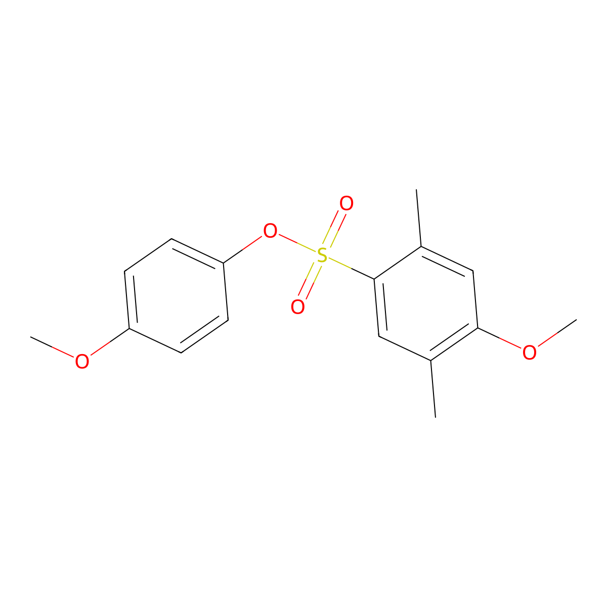 4-Methoxyphenyl 4-methoxy-2,5-dimethylbenzene-1-sulfonate molecular structure, CAS 2415553-09-0