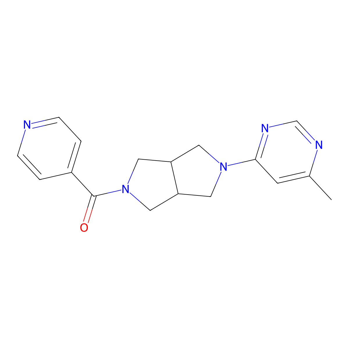 4-Methyl-6-[5-(pyridine-4-carbonyl)-octahydropyrrolo[3,4-c]pyrrol-2-yl]pyrimidine molecular structure, CAS 2415553-24-9