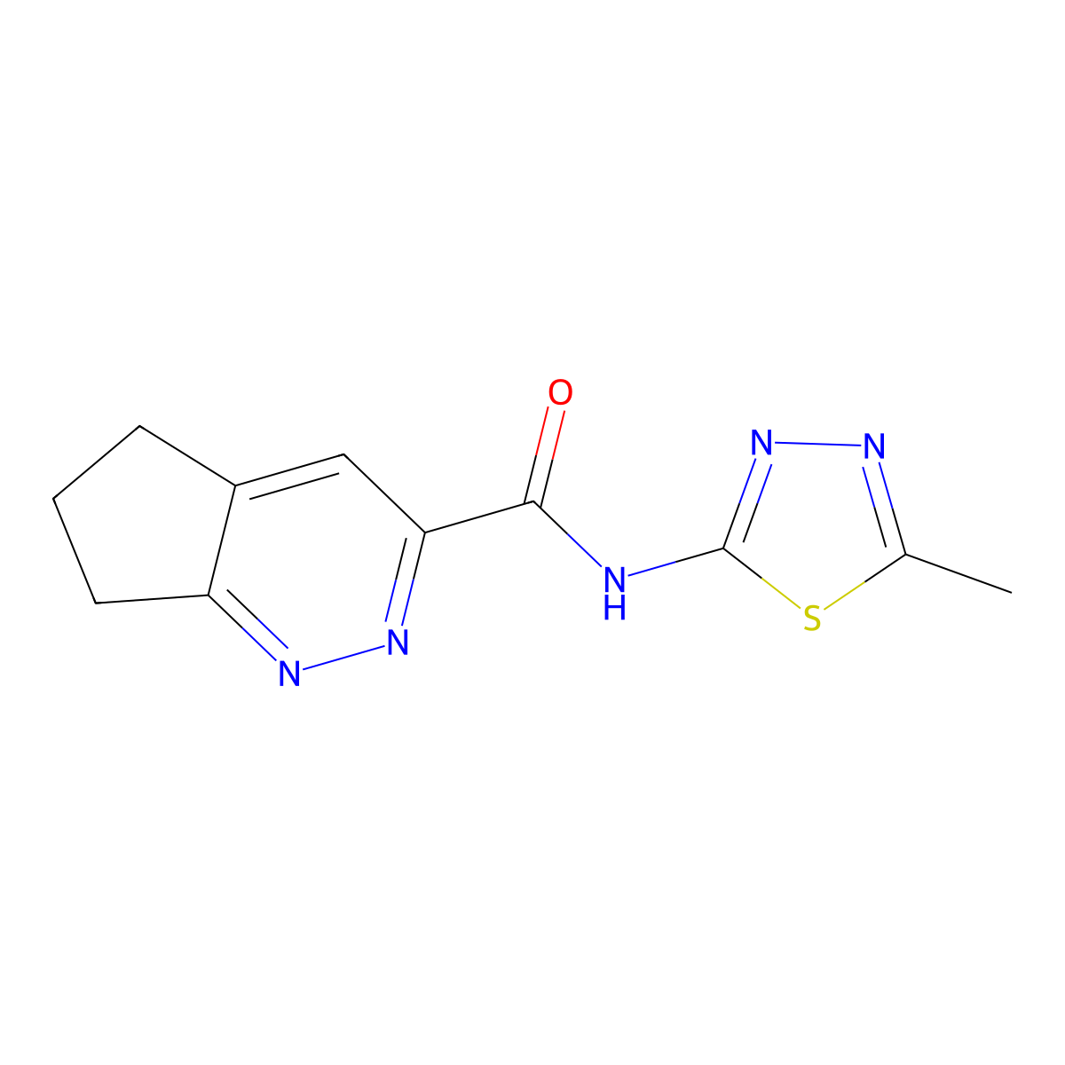 N-(5-methyl-1,3,4-thiadiazol-2-yl)-5H,6H,7H-cyclopenta[c]pyridazine-3-carboxamide molecular structure, CAS 2415553-70-5