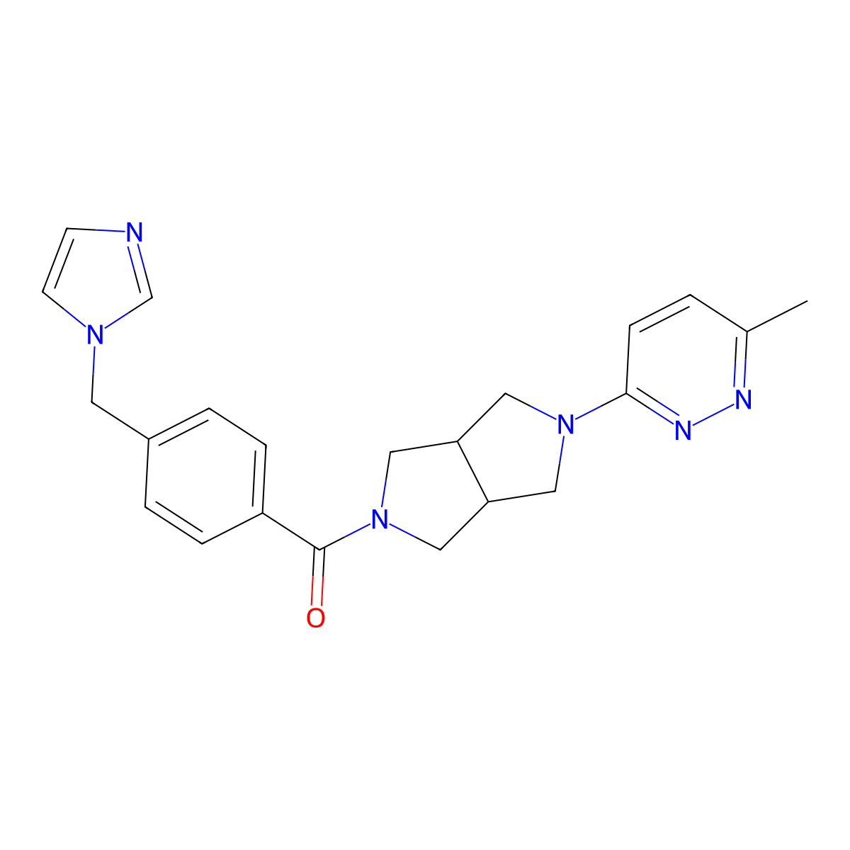 3-(5-{4-[(1H-imidazol-1-yl)methyl]benzoyl}-octahydropyrrolo[3,4-c]pyrrol-2-yl)-6-methylpyridazine molecular structure, CAS 2415553-82-9