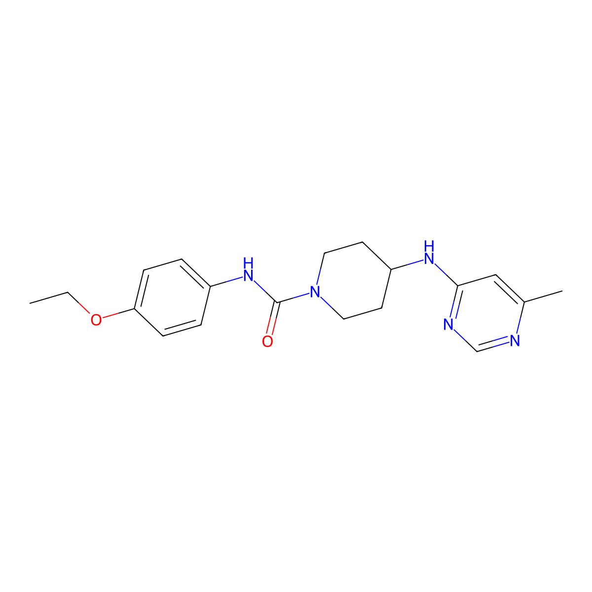 N-(4-Ethoxyphenyl)-4-[(6-methylpyrimidin-4-yl)amino]piperidine-1-carboxamide molecular structure, CAS 2415554-21-9