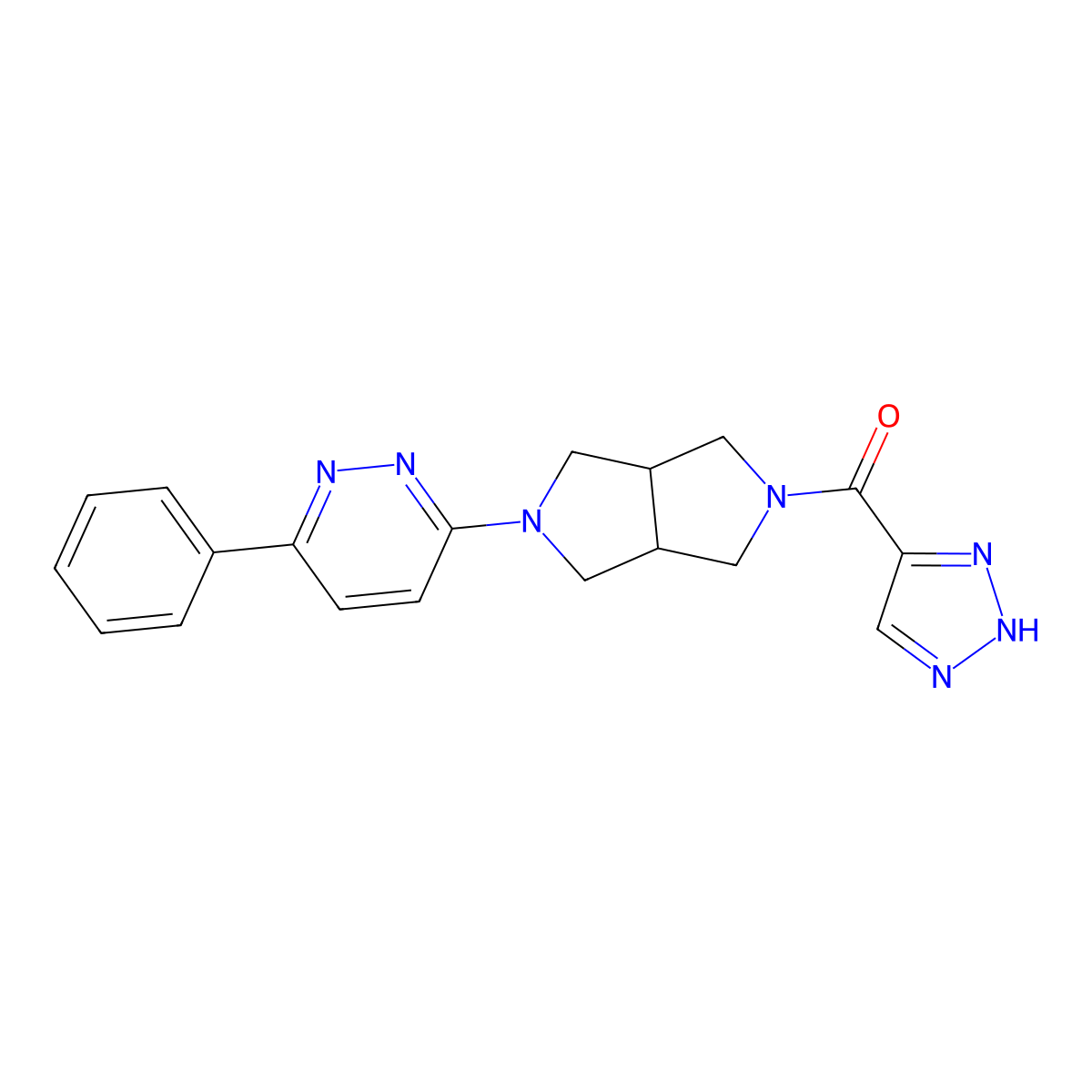 3-phenyl-6-[5-(2H-1,2,3-triazole-4-carbonyl)-octahydropyrrolo[3,4-c]pyrrol-2-yl]pyridazine molecular structure, CAS 2415554-35-5