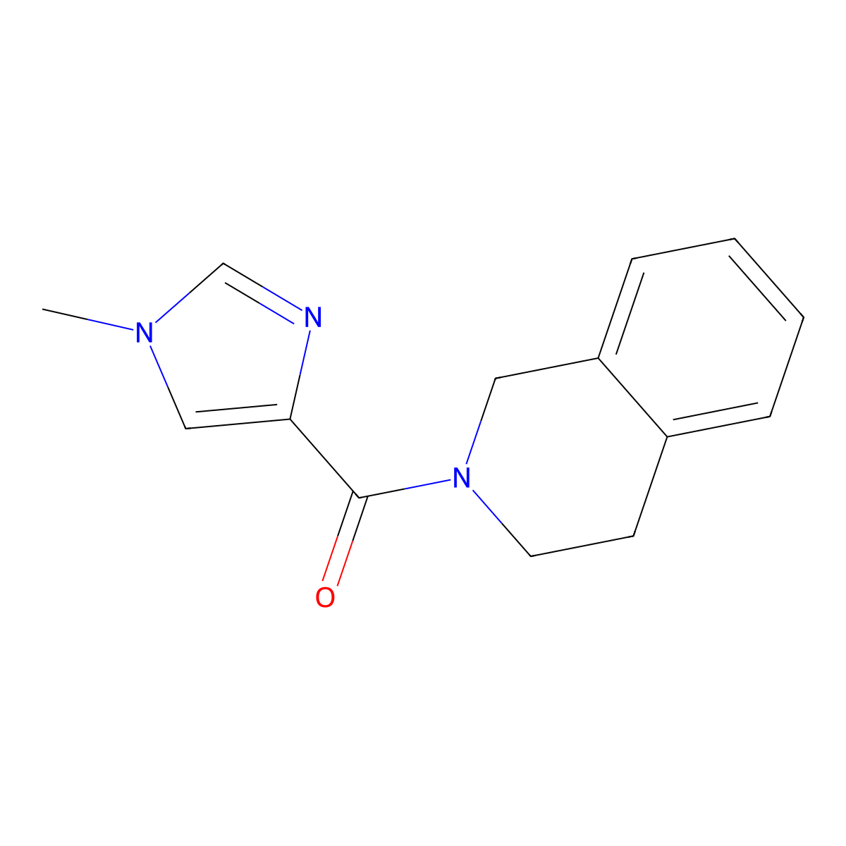 2-(1-methyl-1H-imidazole-4-carbonyl)-1,2,3,4-tetrahydroisoquinoline molecular structure, CAS 2415554-50-4