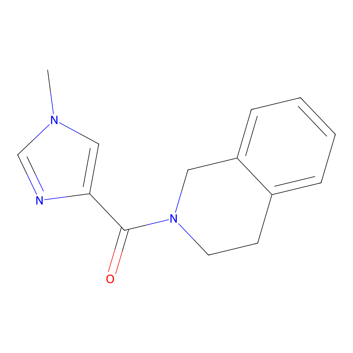 2-(1-methyl-1H-imidazole-4-carbonyl)-1,2,3,4-tetrahydroisoquinoline molecular structure, CAS 2415554-50-4