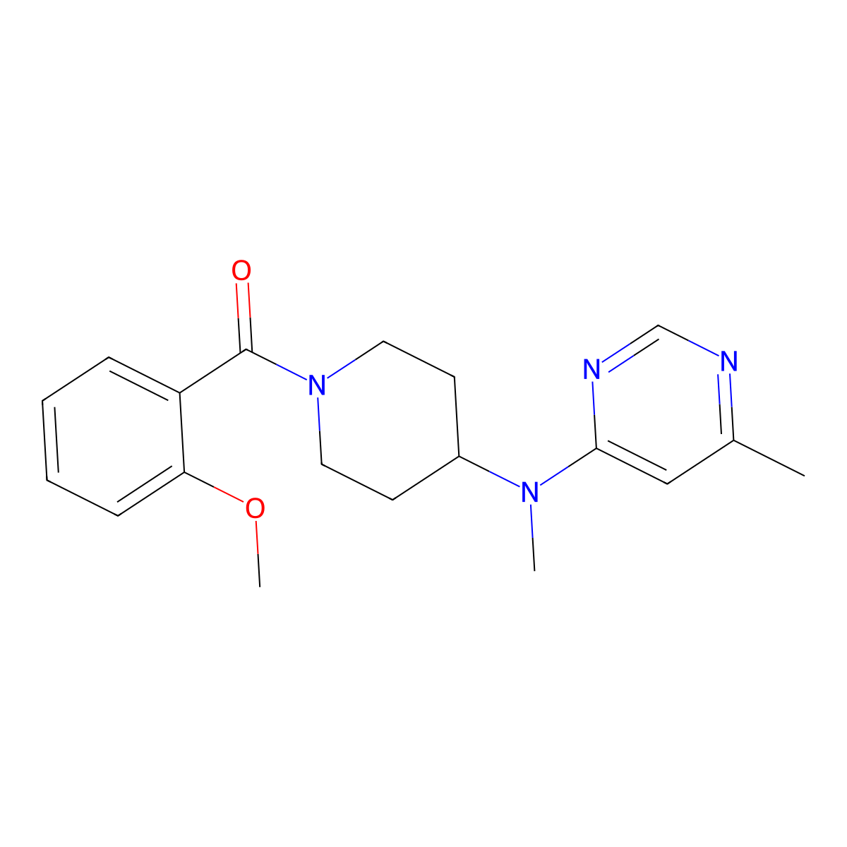 N-[1-(2-methoxybenzoyl)piperidin-4-yl]-N,6-dimethylpyrimidin-4-amine molecular structure, CAS 2415554-59-3