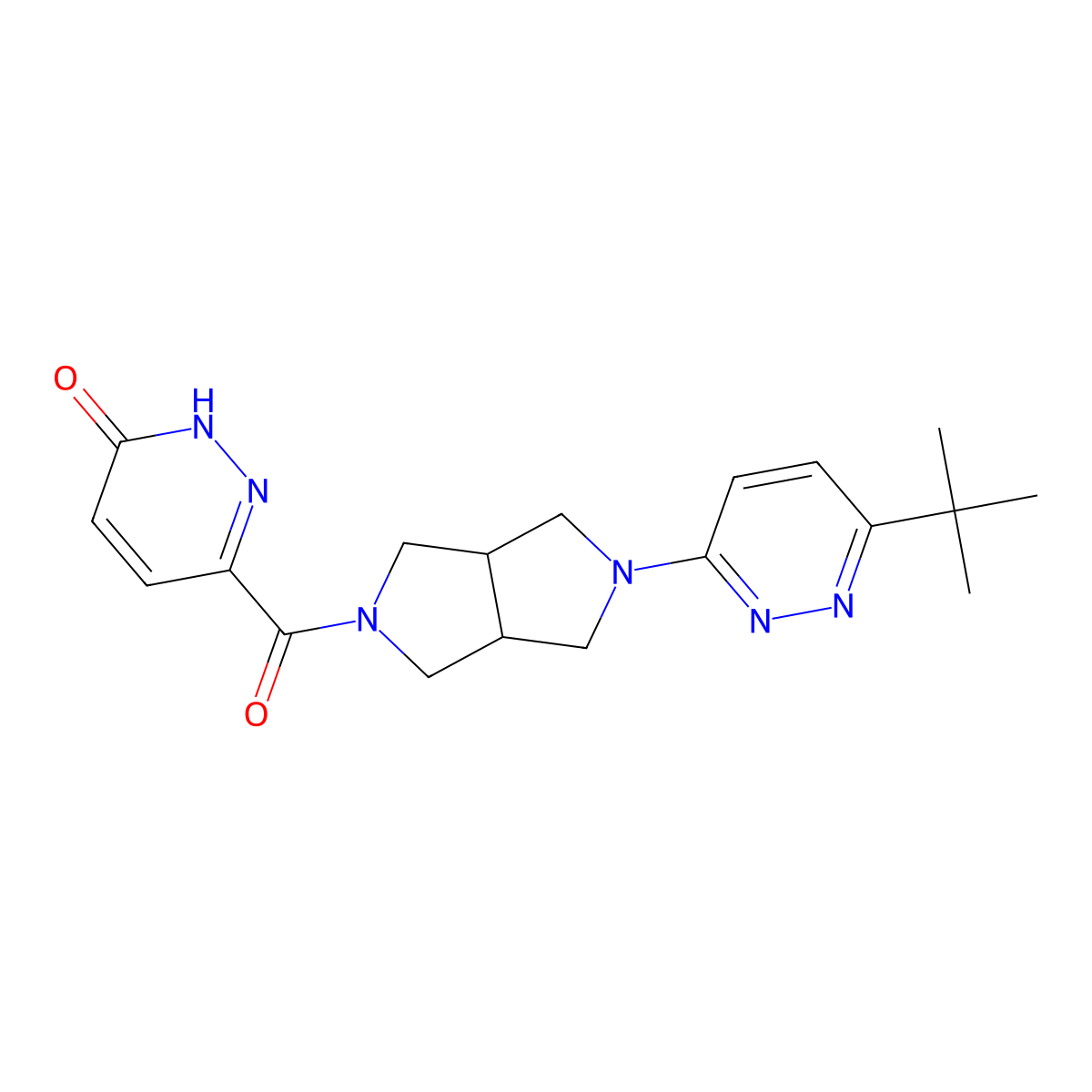 6-[5-(6-Tert-butylpyridazin-3-yl)-octahydropyrrolo[3,4-c]pyrrole-2-carbonyl]-2,3-dihydropyridazin-3-one molecular structure, CAS 2415554-72-0