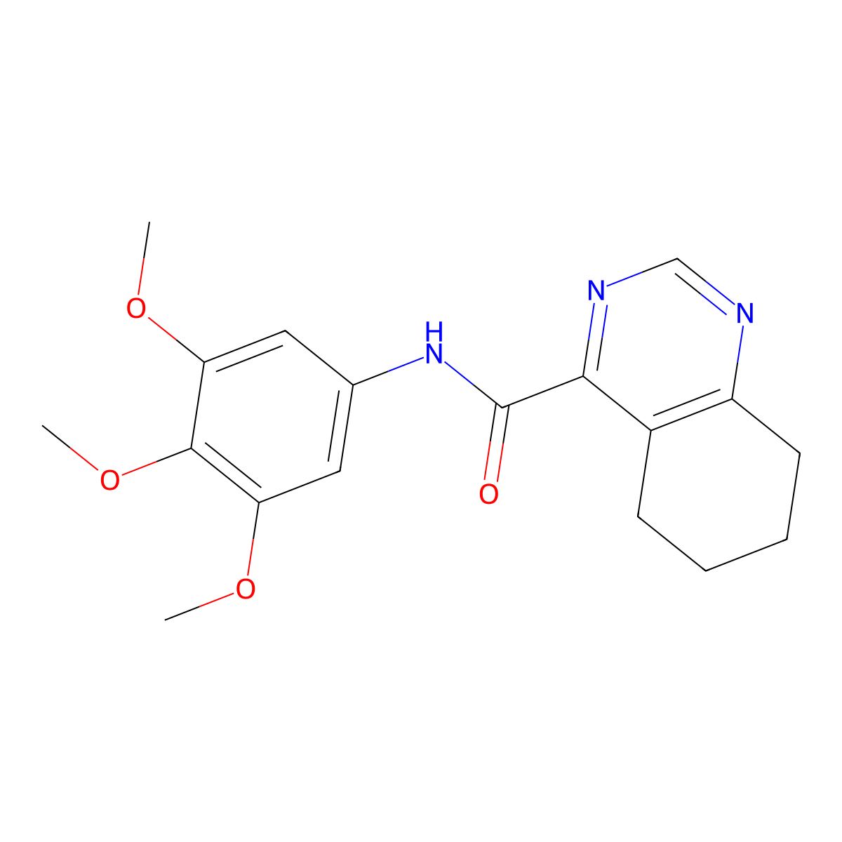 N-(3,4,5-Trimethoxyphenyl)-5,6,7,8-tetrahydroquinazoline-4-carboxamide molecular structure, CAS 2415554-82-2