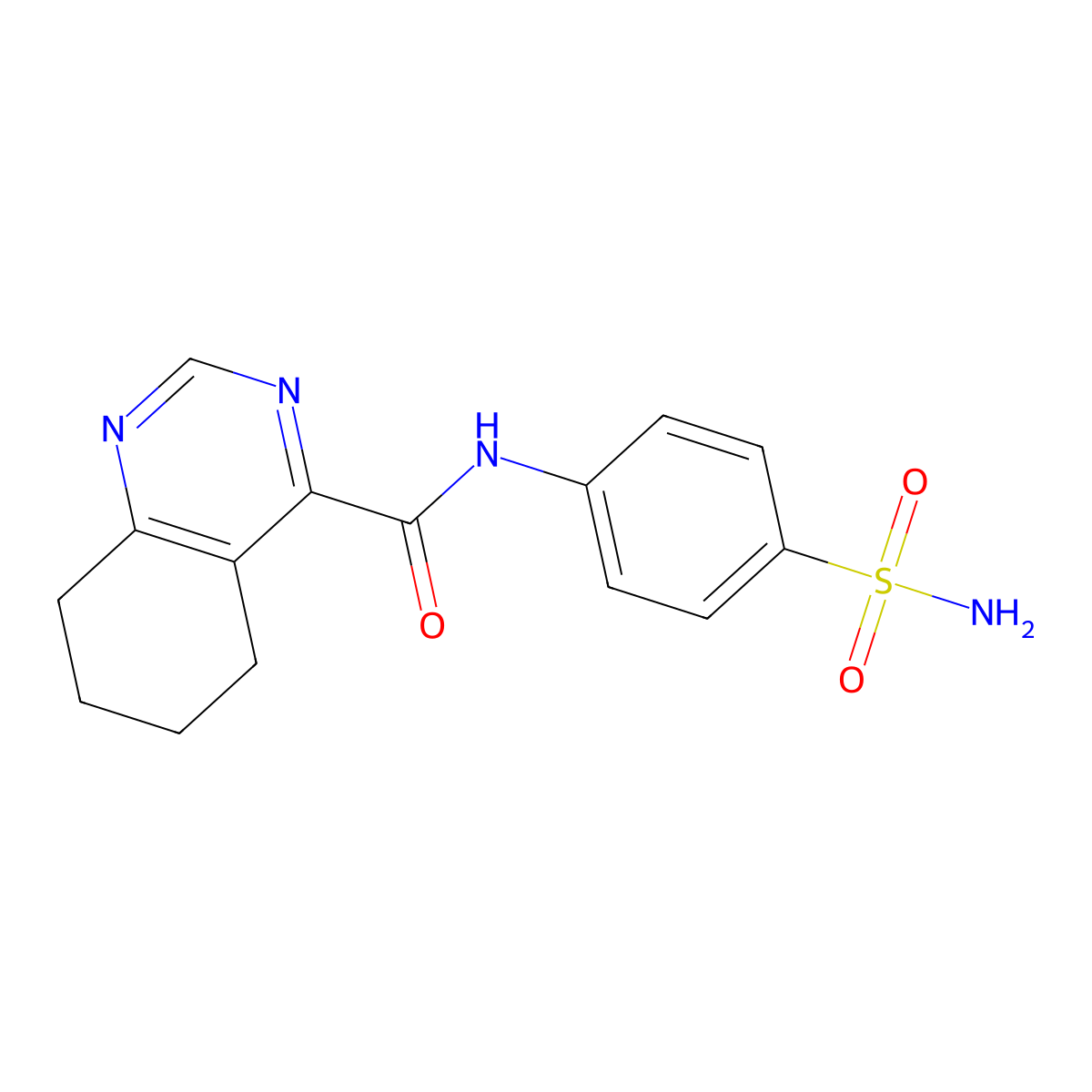 N-(4-Sulfamoylphenyl)-5,6,7,8-tetrahydroquinazoline-4-carboxamide molecular structure, CAS 2415555-21-2