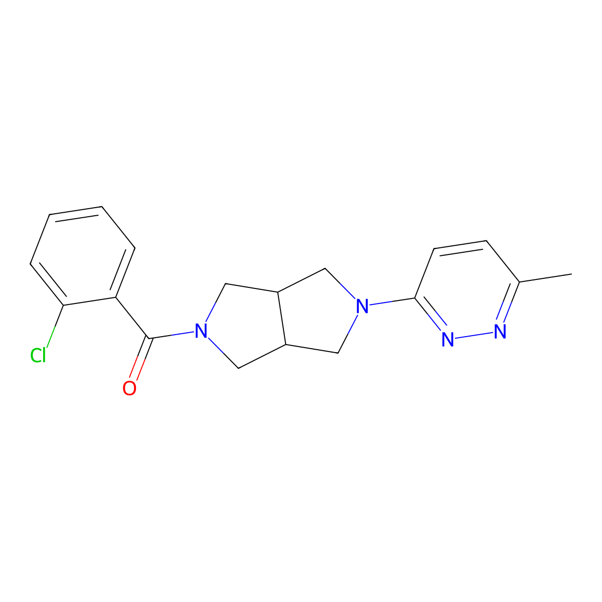 3-[5-(2-Chlorobenzoyl)-octahydropyrrolo[3,4-c]pyrrol-2-yl]-6-methylpyridazine molecular structure, CAS 2415555-22-3