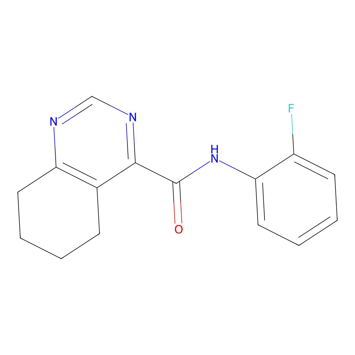 N-(2-Fluorophenyl)-5,6,7,8-tetrahydroquinazoline-4-carboxamide molecular structure, CAS 2415555-63-2
