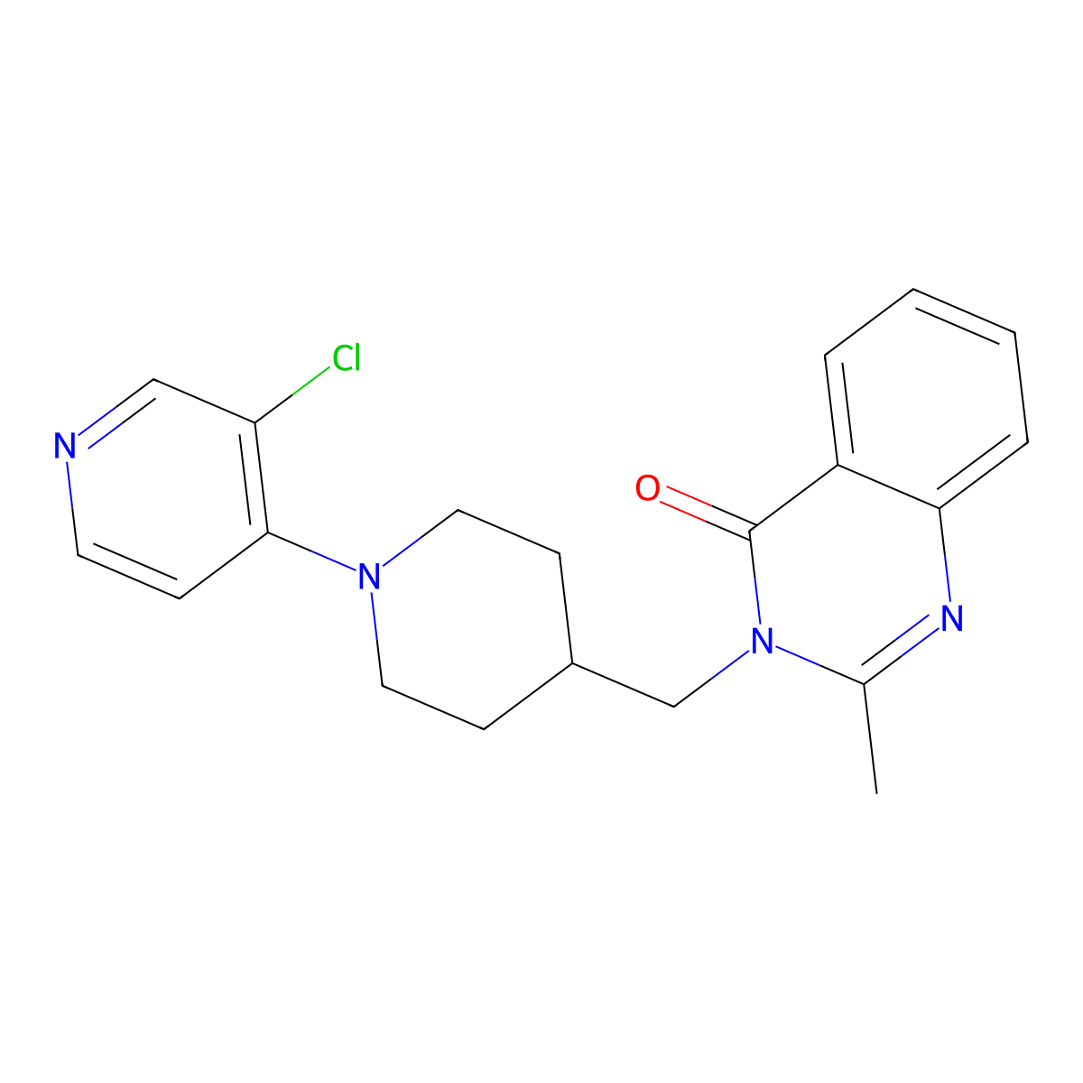 3-{[1-(3-Chloropyridin-4-yl)piperidin-4-yl]methyl}-2-methyl-3,4-dihydroquinazolin-4-one molecular structure, CAS 2415555-83-6