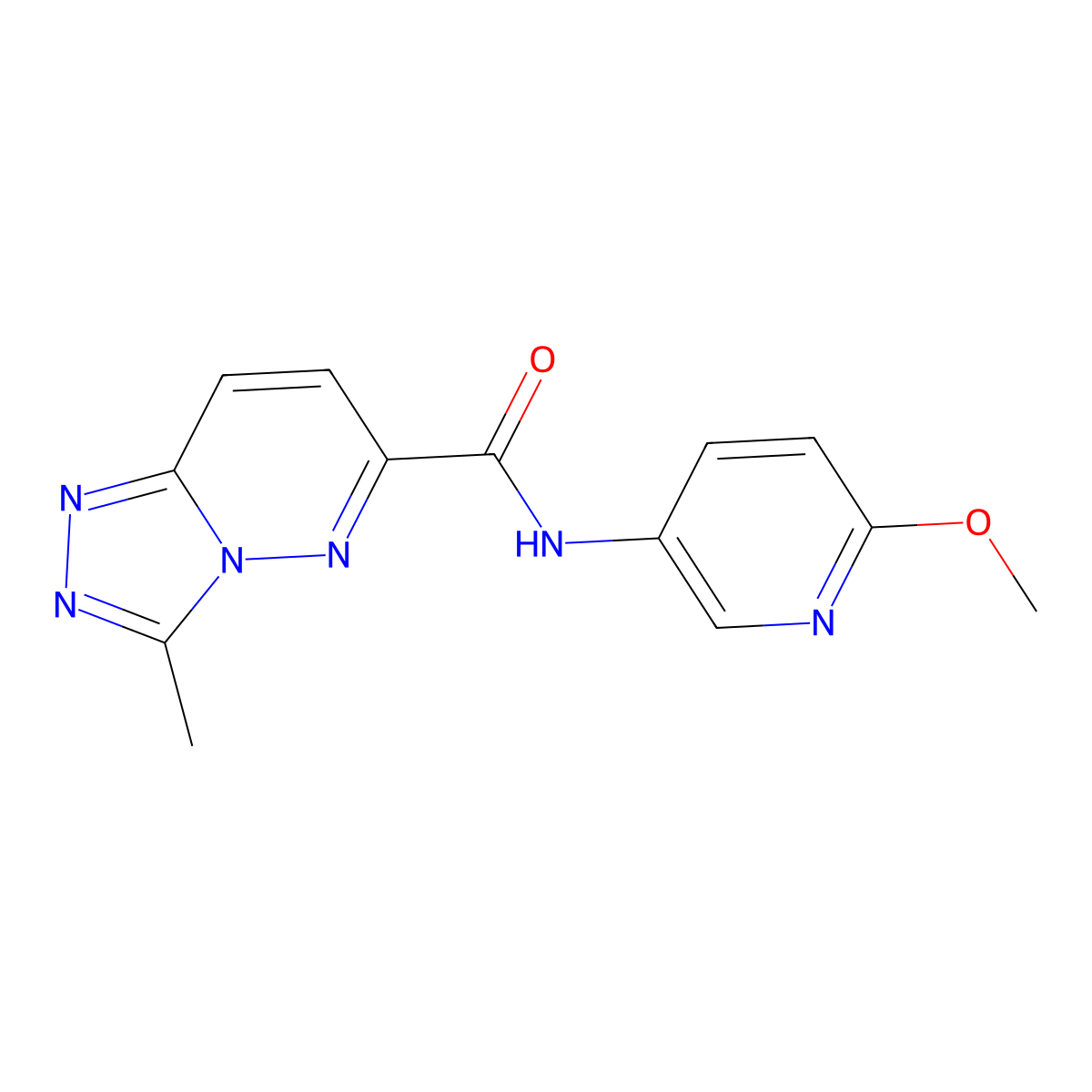 N-(6-Methoxypyridin-3-yl)-3-methyl-[1,2,4]triazolo[4,3-b]pyridazine-6-carboxamide molecular structure, CAS 2415555-87-0