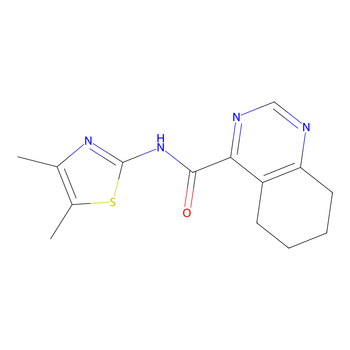 N-(4,5-Dimethyl-1,3-thiazol-2-yl)-5,6,7,8-tetrahydroquinazoline-4-carboxamide molecular structure, CAS 2415556-16-8