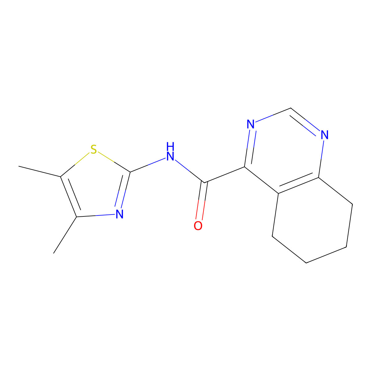 N-(4,5-Dimethyl-1,3-thiazol-2-yl)-5,6,7,8-tetrahydroquinazoline-4-carboxamide molecular structure, CAS 2415556-16-8