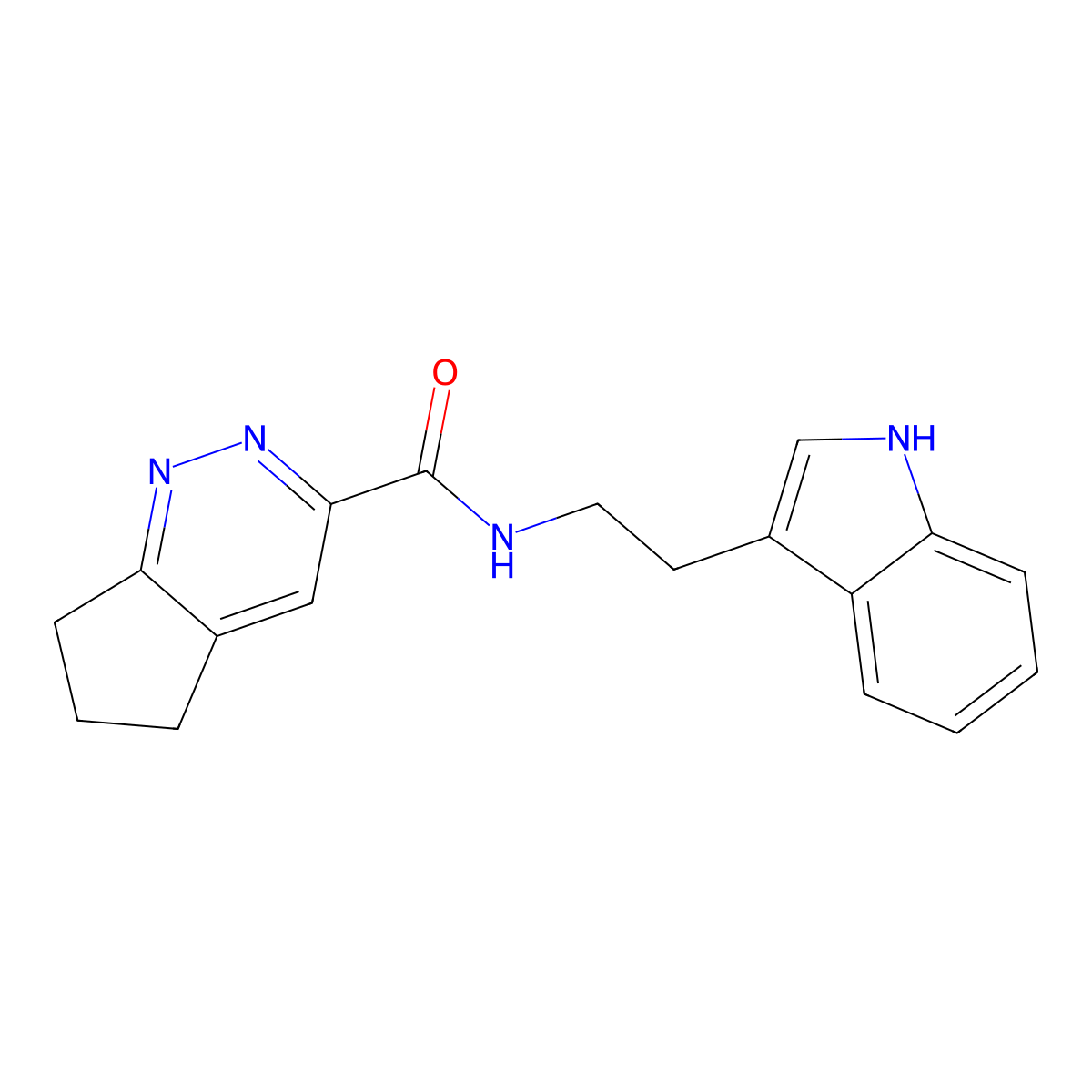 N-[2-(1H-indol-3-yl)ethyl]-5H,6H,7H-cyclopenta[c]pyridazine-3-carboxamide molecular structure, CAS 2415556-19-1