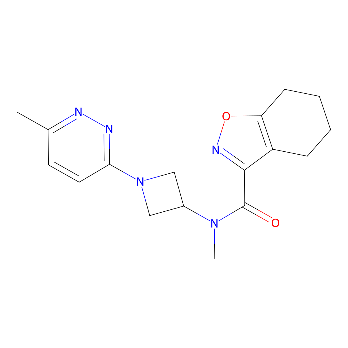 N-methyl-N-[1-(6-methylpyridazin-3-yl)azetidin-3-yl]-4,5,6,7-tetrahydro-1,2-benzoxazole-3-carboxamide molecular structure, CAS 2415556-21-5