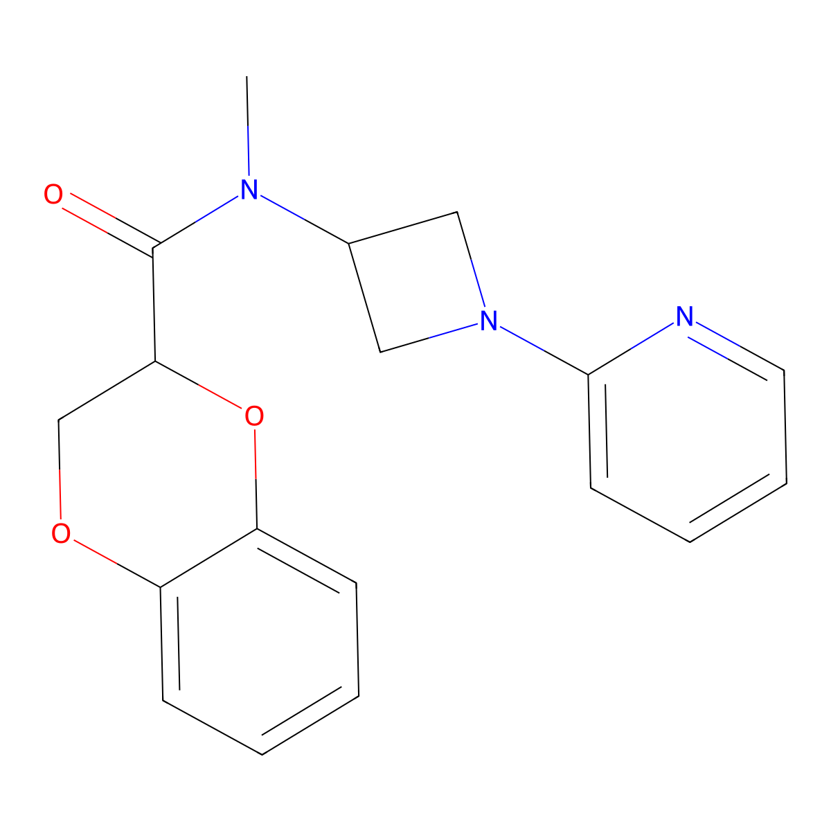 N-methyl-N-[1-(pyridin-2-yl)azetidin-3-yl]-2,3-dihydro-1,4-benzodioxine-2-carboxamide molecular structure, CAS 2415556-31-7