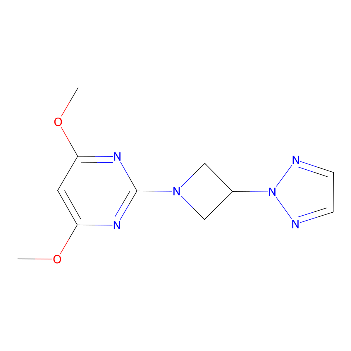 4,6-dimethoxy-2-[3-(2H-1,2,3-triazol-2-yl)azetidin-1-yl]pyrimidine molecular structure, CAS 2415561-74-7