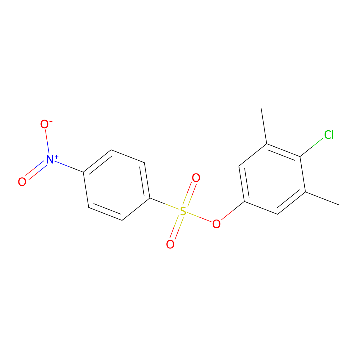 (4-Chloro-3,5-dimethylphenyl) 4-nitrobenzenesulfonate molecular structure, CAS 2415561-77-0