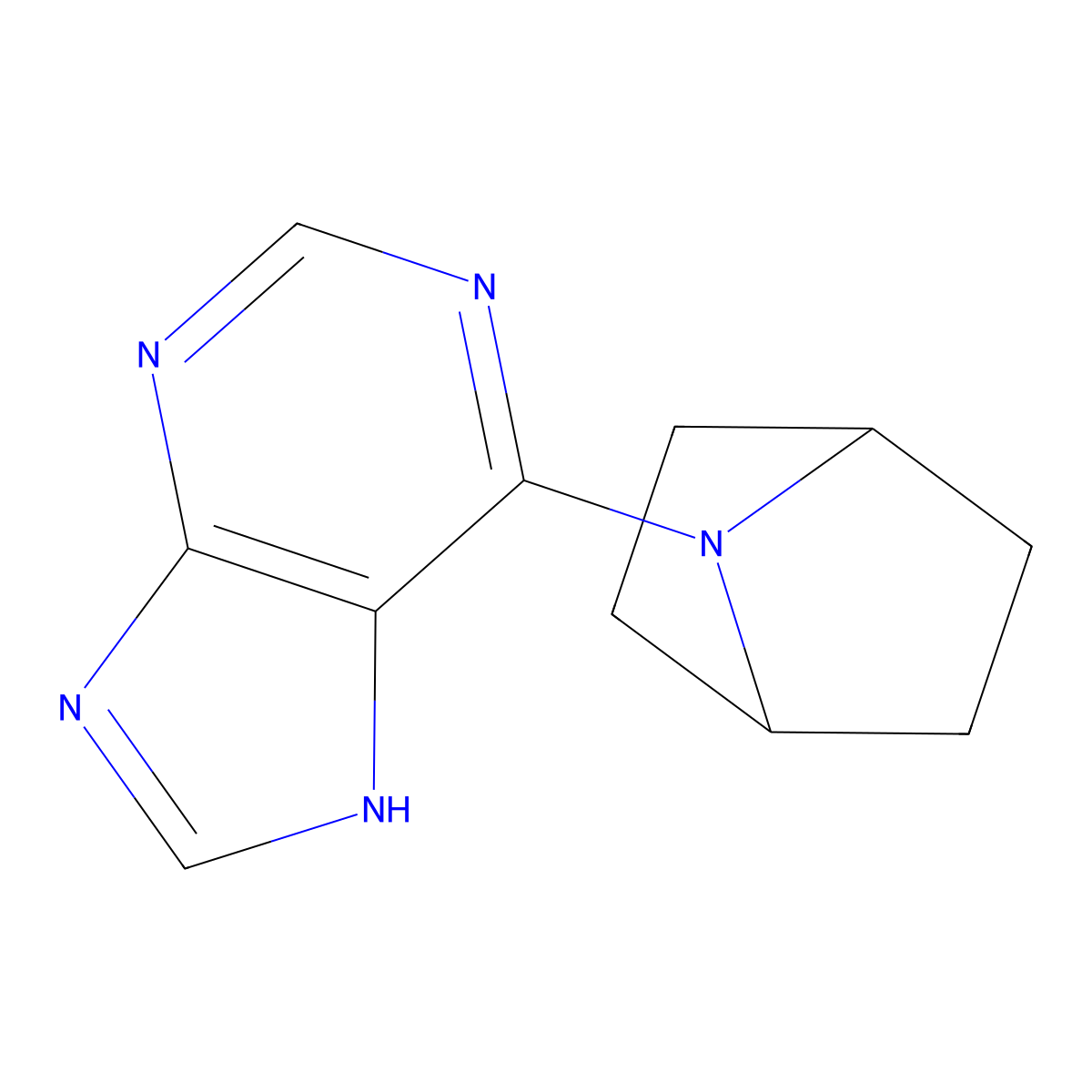 6-{7-azabicyclo[2.2.1]heptan-7-yl}-9H-purine molecular structure, CAS 2415561-90-7